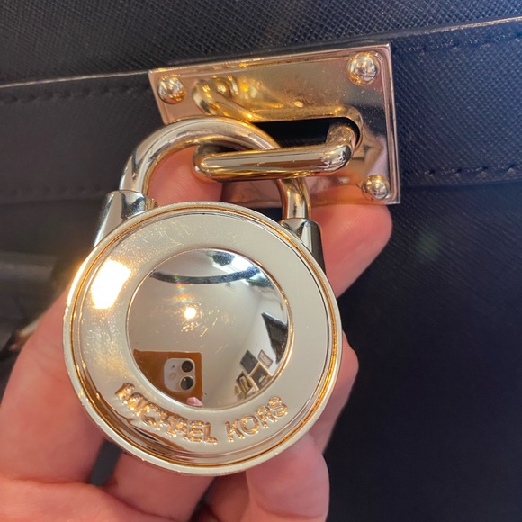 Michael Kors Black Purse with Gold Hardware - Picture 3 of 5